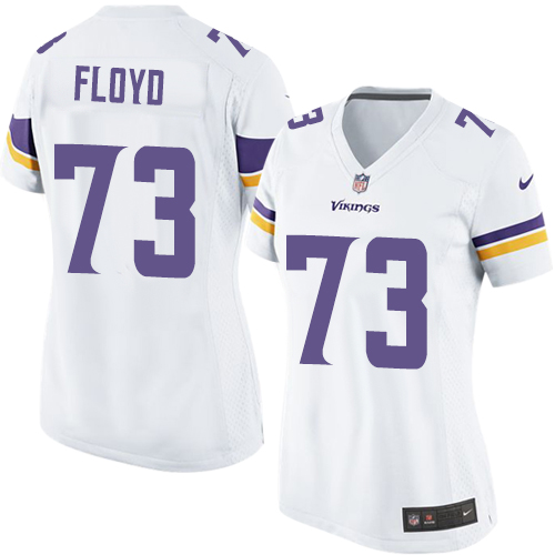 Women's Elite Sharrif Floyd Nike Jersey White Road - #73 NFL Minnesota Vikings